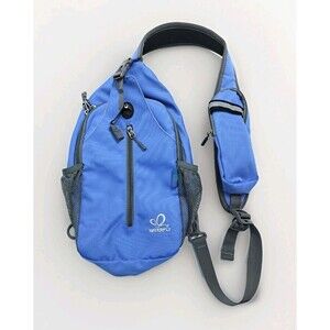 WATERFLY Crossbody Sling Bag Backpack Travel Daypack Blue Camping Hiking